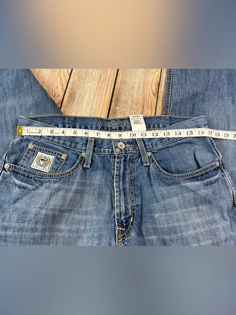 Mens Cinch White Label Western Denim Blue Jeans Relaxed Fit Size 33x34